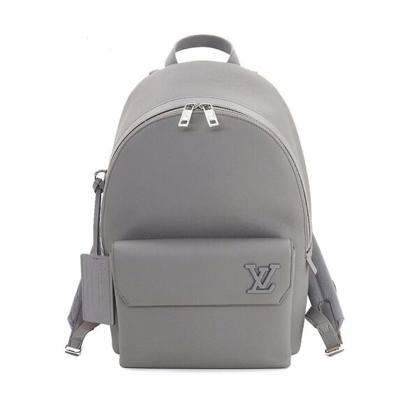 Louis Vuitton Aerogram Takeoff Backpack Rucksack Leather Gray - Picture 1 of 7